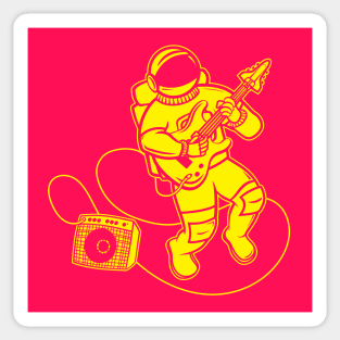 Astronaut Rockstar (Yellow) Sticker